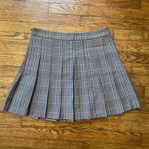 pleated plaid skirt